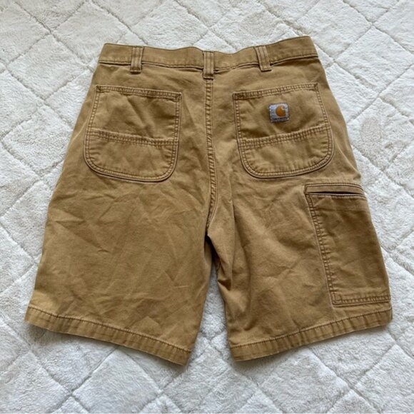 Carhartt | "Hickory Brown" Rugged Flex Relaxed Fit Canvas Work Shorts | Size 34 - Picture 3 of 11